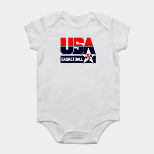 Basketball Baby Bodysuit - USA Bball America Basketball by Giant Step Design Co.